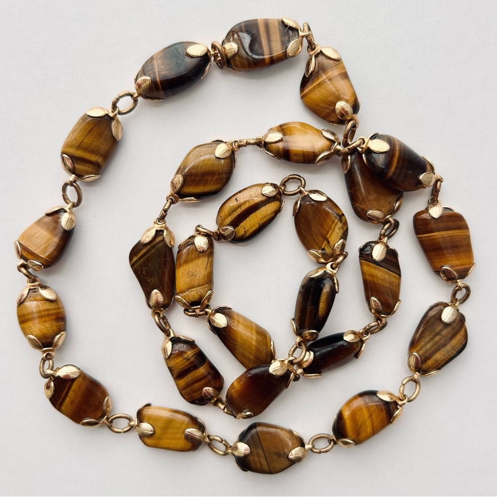 Vintage Tiger's Eye Beaded Necklace